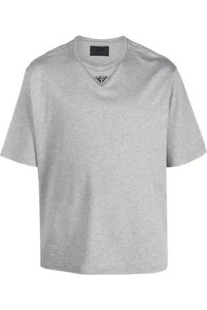 Prada T-shirt en coton à plaque logo