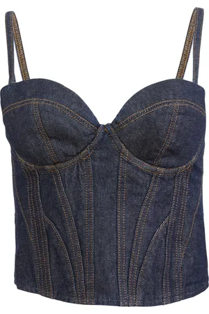 FLEUR DU MAL Haut-bustier en jean