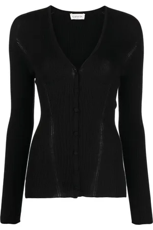 Lanvin Cardigan côtelé à col v