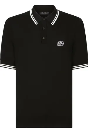 Dolce & Gabbana Polo rayé à logo brodé