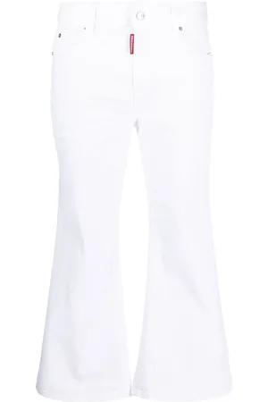 Dsquared2 Jean White Bull à coupe courte