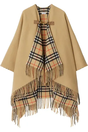 Burberry Cape en laine à carreaux