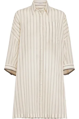 Brunello Cucinelli Chemise à détail de chaine Monili signature