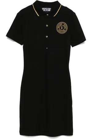 VERSACE Robe courte à logo brodé