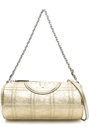 Tory Burch Sac cabas Fleming en cuir métallisé