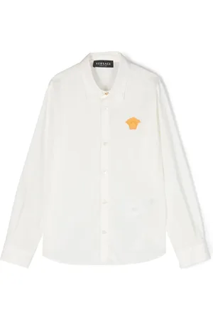 VERSACE Chemise en coton à motif Medusa brodé