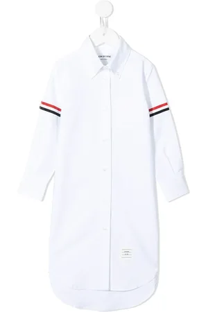 Thom Browne Robe-chemise Oxford à ruban gros-grain