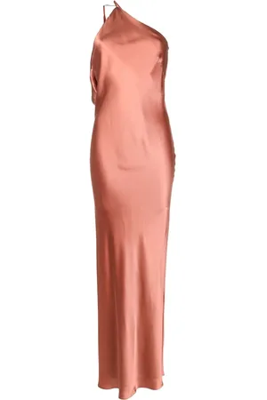 Michelle Mason Robe mi-longue à design asymétrique à une épaule