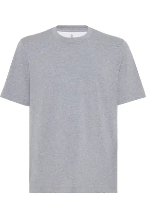 Brunello Cucinelli T-shirt en coton à design chiné