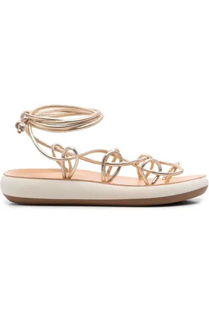 Ancient Greek Sandals Sandales Nisi à brides croisées