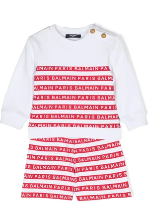 Balmain Ensemble haut-short en coton à logo