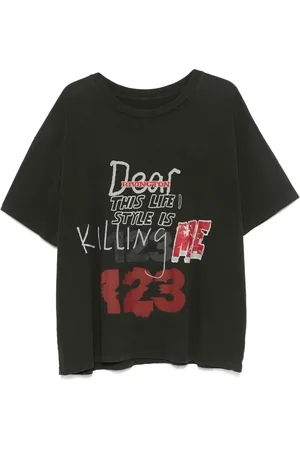 RRR-123 T-shirt à slogan imprimé