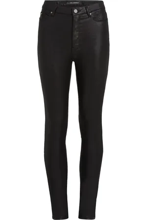 Karl Lagerfeld Jean skinny à fini métallisé