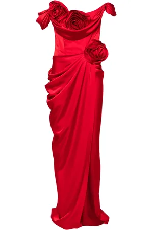 Ana Radu Robe longue à appliques fleurs