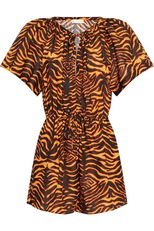 ULLA JOHNSON Combinaison à imprimé tigre