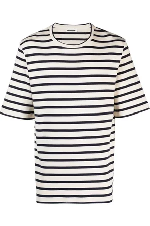 Jil Sander T-shirt nervuré à rayures