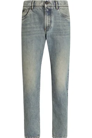 Dolce & Gabbana Jean droit à effet délavé