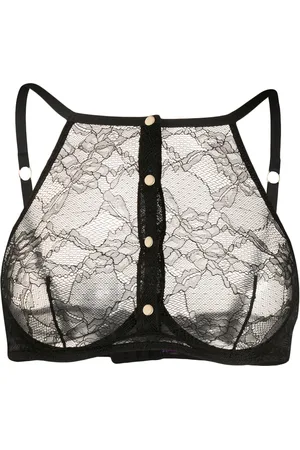 MAISON CLOSE Soutien-gorge en dentelle à boutonnière devant