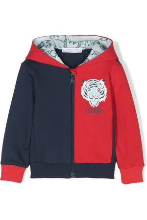 Roberto Cavalli Hoodie zippé à design colour block
