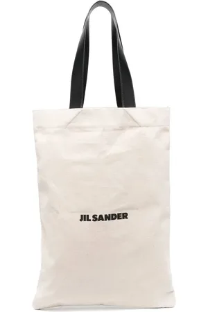Jil Sander Sac cabas en lin à logo imprimé