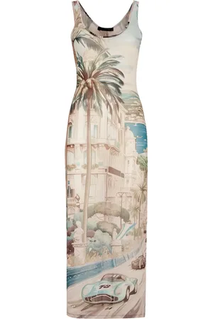 Philipp Plein Robe mi-longue à imprimé abstrait