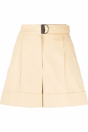 Brunello Cucinelli Short à taille haute ceinturée