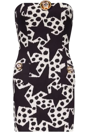 AREA Robe mi-longue en jacquard à étoiles imprimées