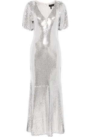 ROTATE Robe mi-longue à sequins