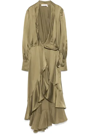 ZIMMERMANN Robe-portefeuille à coupe mi-longue