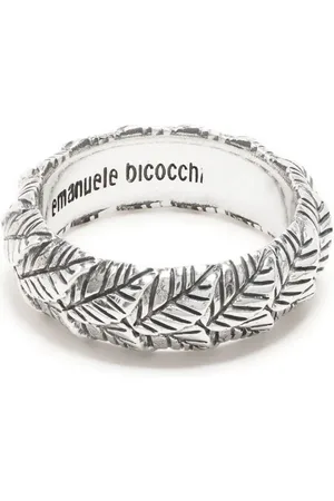 EMANUELE BICOCCHI Bague à motif de feuilles gravé