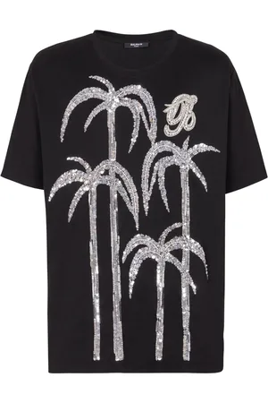 Balmain T-shirt à sequins brodés