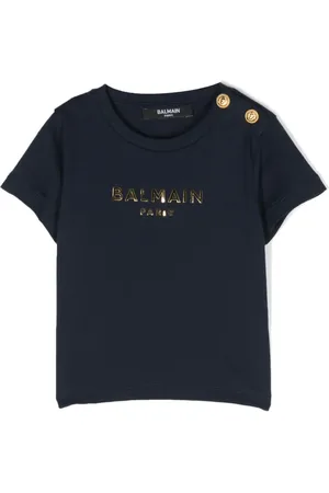 Balmain T-shirt à logo métallisé