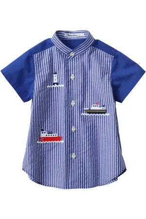 Familiar Chemise rayée à manches courtes