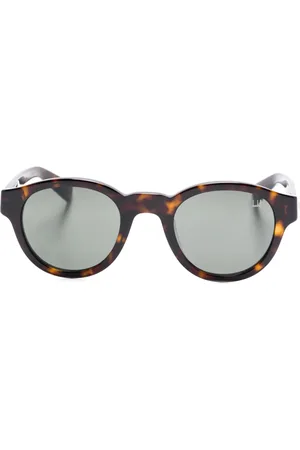 Dunhill Lunettes de soleil à effet écaille de tortue