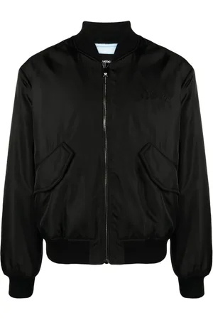 VERSACE Veste bomber matelassée à logo brodé