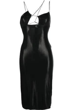 Nensi Dojaka Robe asymétrique à effet de brillance