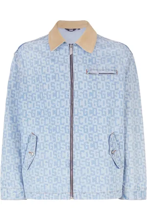 GCDS Veste en jean à imprimé monogrammé