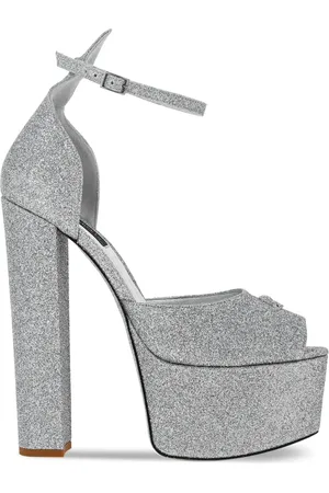 Philipp Plein Sandales en cuir à paillettes 120 mm
