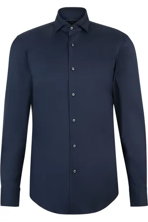 HUGO BOSS Chemise en popeline à col italien