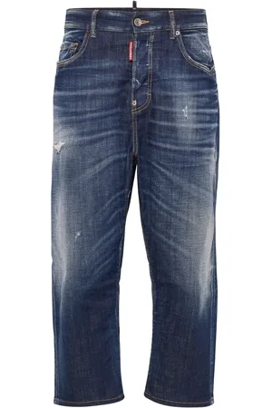 Dsquared2 Jean court à effet délavé