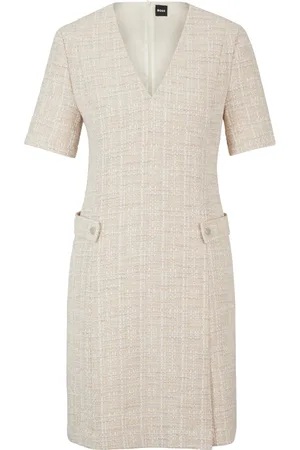HUGO BOSS Robe en tweed à coupe courte