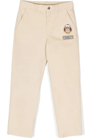 Moschino Pantalon chino droit à patch logo