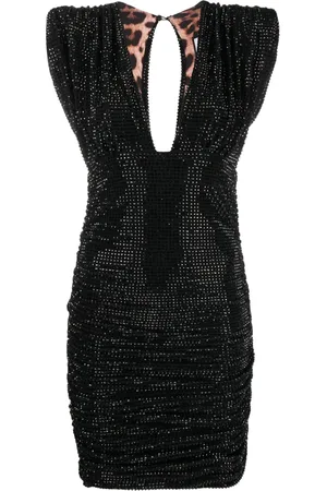 Philipp Plein Robe courte à ornements en cristal