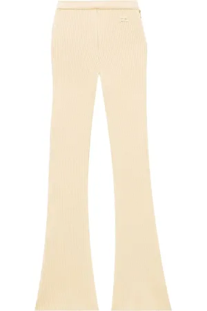 Courrèges Pantalon Reediton nervuré à coupe évasée