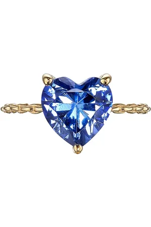 Anabela Chan Mini bague Heart en 9ct sertie de saphirs