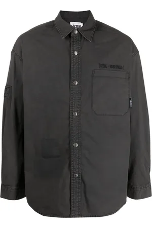 Izzue Chemise en coton mélangé à logo brodé