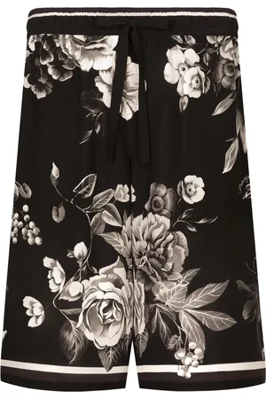 Dolce & Gabbana Short de sport en soie à fleurs