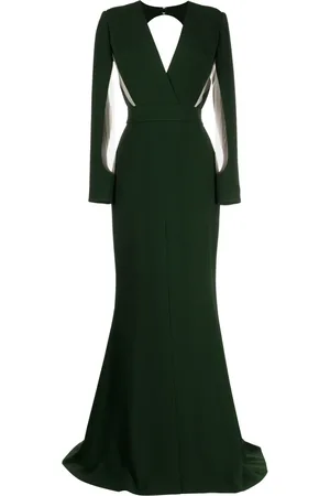 Elie saab Robe longue à détails de découpes