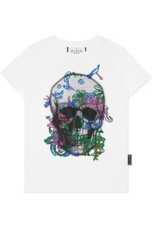 Philipp Plein T-shirt en coton à ornements en cristal