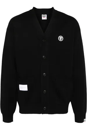 A Bathing Ape Cardigan à patch logo